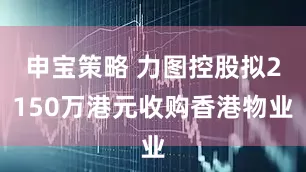 申宝策略 力图控股拟2150万港元收购香港物业